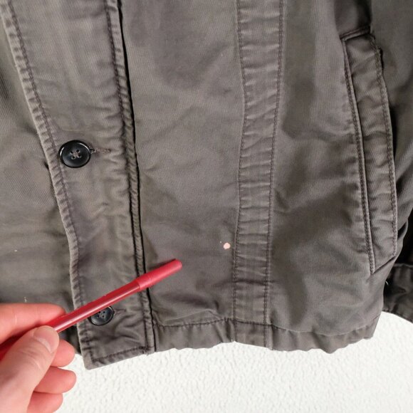 Gap Jacket Womens Large Gray Utility Army Full Zip Canvas Outdoor Retro - Picture 10 of 12